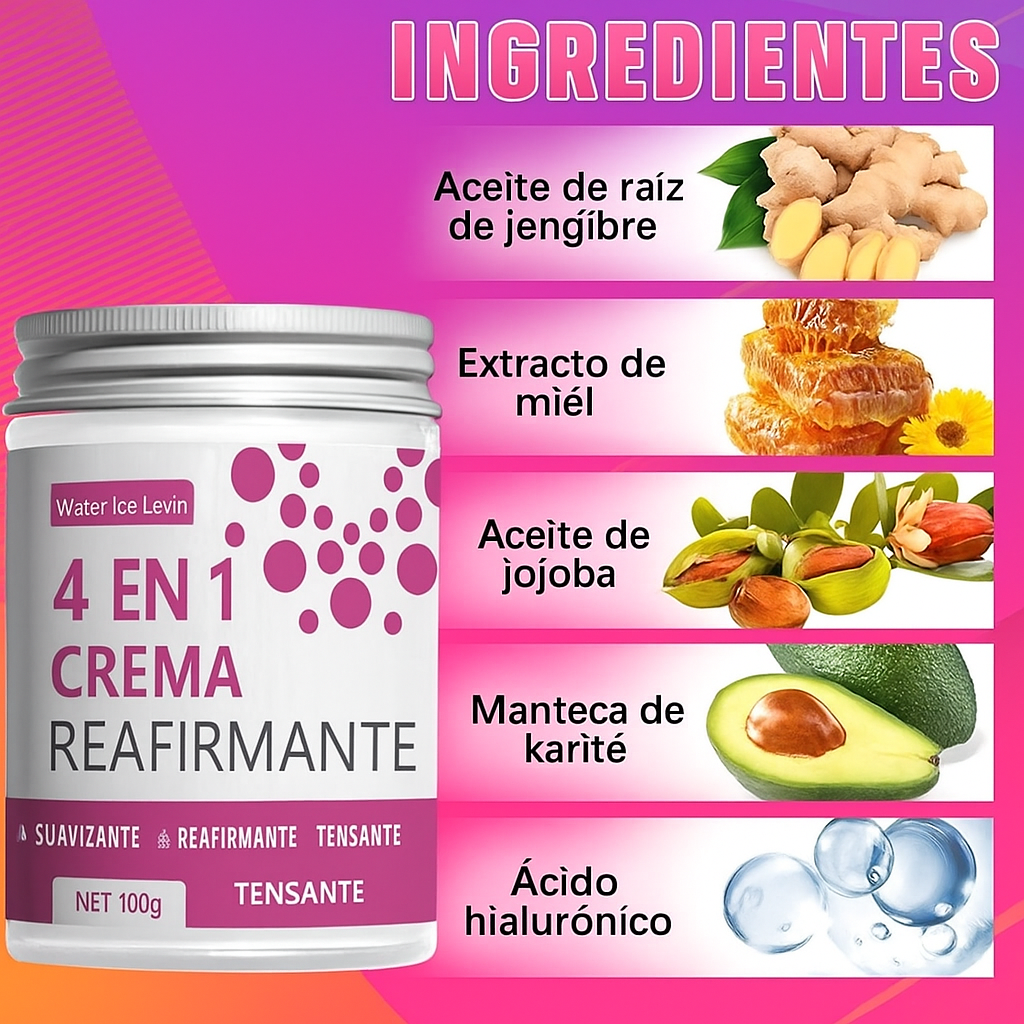 4 in 1 Firming Cream, Ginger, Aloe Vera and Coffee Essence - Moisturizing Body Firming Cream for Abdominal, Arm and Legs