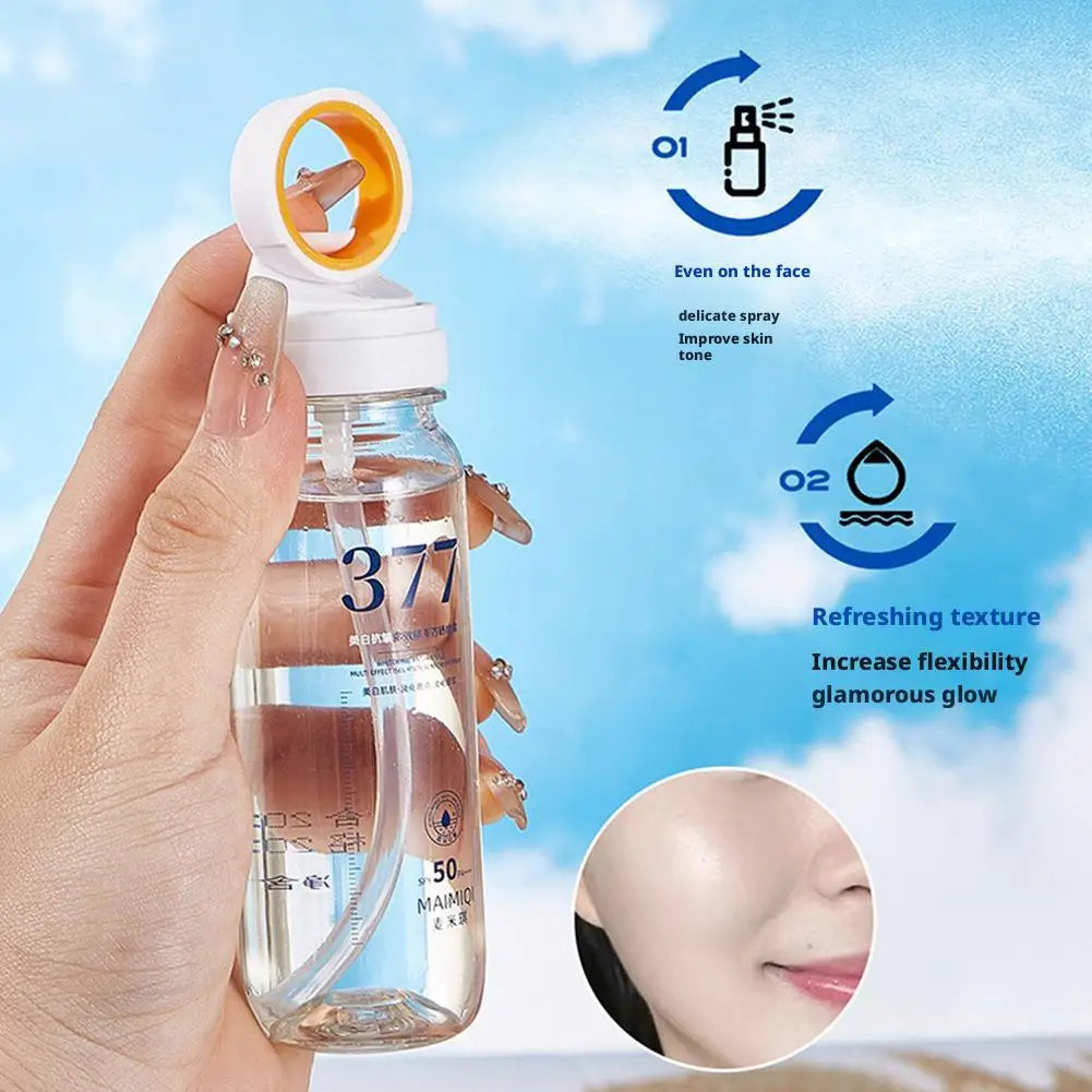 377 Sunscreen Spray Anti-Aging Anti-Wrinkle Moisturizing Whitening for Facial Body Neck Broad Spectrum Sun Protection Lightweigh