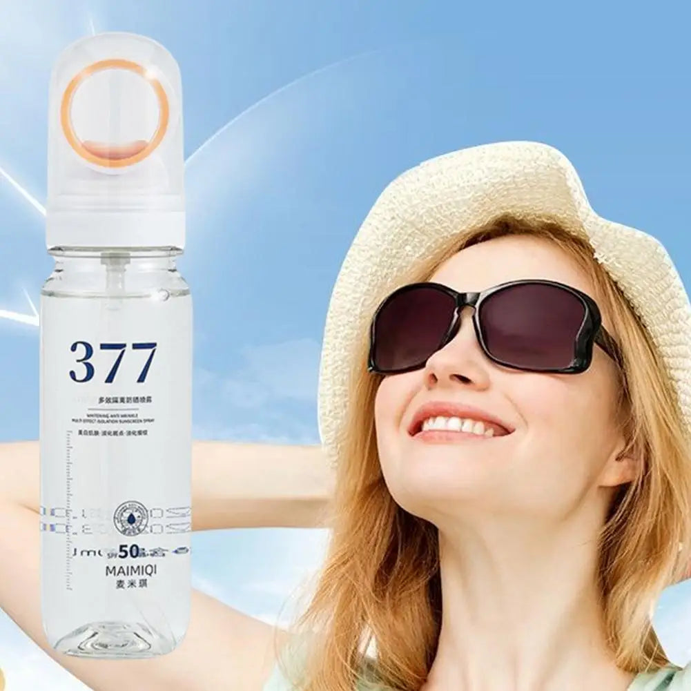 377 Sunscreen Spray Anti-Aging Anti-Wrinkle Moisturizing Whitening for Facial Body Neck Broad Spectrum Sun Protection Lightweigh