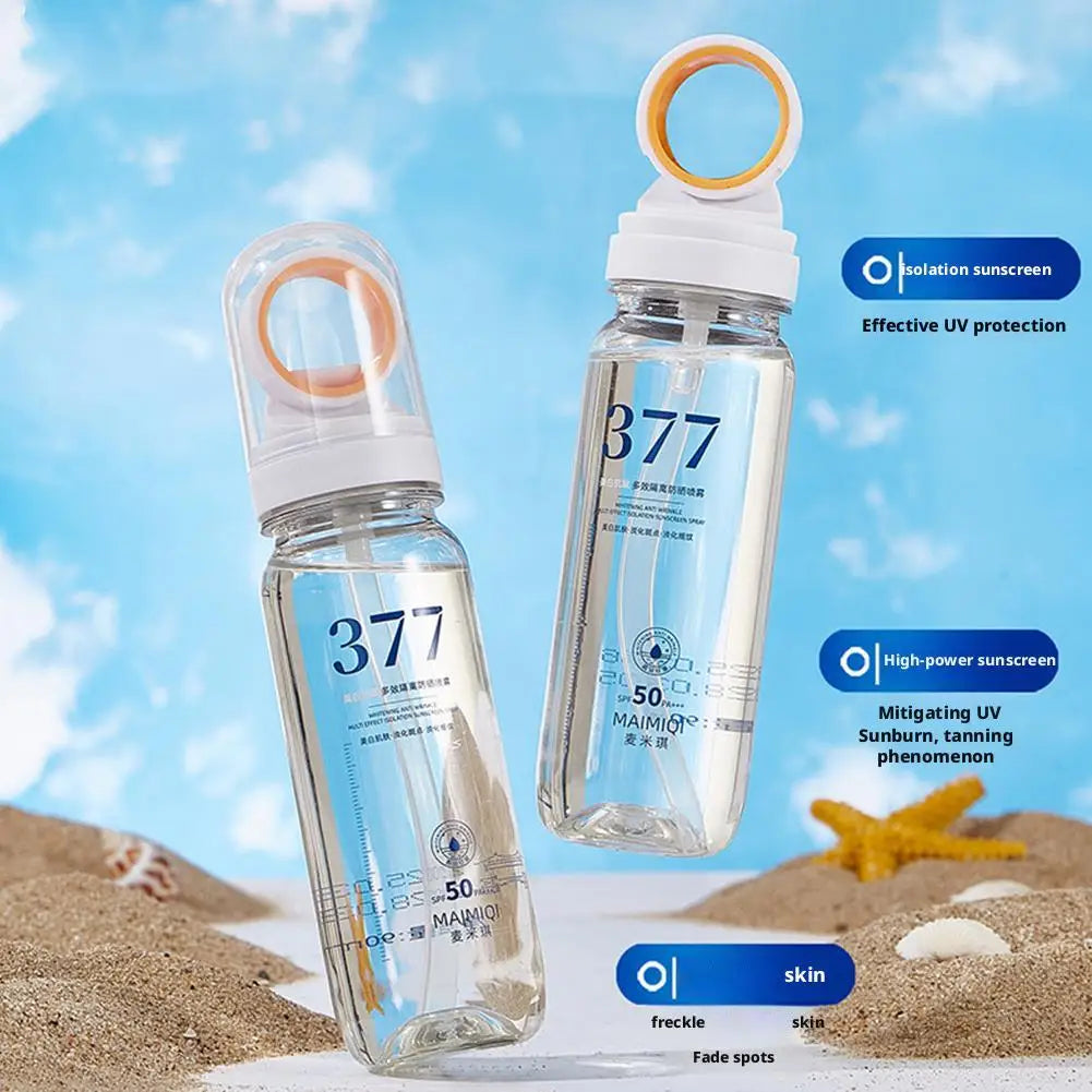 377 Sunscreen Spray Anti-Aging Anti-Wrinkle Moisturizing Whitening for Facial Body Neck Broad Spectrum Sun Protection Lightweigh